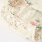 Muslin Summer Floral Print Smocked Baby Girl Romper Set Hat