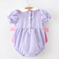 Thanksgiving Turkey Smocked Plaid Bow Girls Bubble Romper