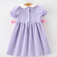 Thanksgiving Turkey Smocked Plaid Bow Girls Dress