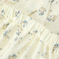 Girls Floral Print Lace Trim Wide Leg Jumpsuit