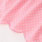 Fall Pink Ballet Embroidery Bow Polka Dot Dress