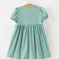 Western Plaid Horse Embroidered Girl Dress