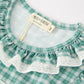 Western Plaid Horse Embroidered Girl Dress
