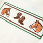 Western Plaid Horse Embroidery Boy Pants Set
