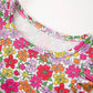Hot Pink Bow Floral Girl Bubble Romper