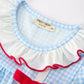 Christmas Santa Bow Plaid Girls Dress