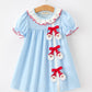 Christmas Santa Bow Plaid Girls Dress