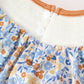 Fall Floral Smocked Girls Bloomer Set
