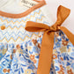 Fall Floral Smocked Girls Dress