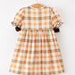 Halloween Plaid Smocked Girls Dress