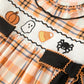 Halloween Plaid Smocked Girls Dress