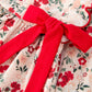 Fall Floral Bow Girls Twirl Dress