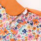 Fall Floral Smocked Petals Collar Girls Dress