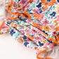 Fall Floral Smocked Petals Collar Girls Bubble Romper