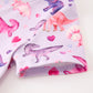 Dinosaur Heart Twirl Girls Dress Short Sleeves