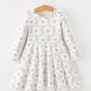 Fall Ballet Bow Girls Long Sleeve Twirl Dress