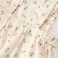 Girls Blue Floral Print Wide Leg Jumpsuit