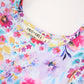 Fall Watercolor Floral Print Girls Ruffle Hem Twirl Dress
