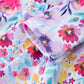 Fall Watercolor Floral Print Girls Ruffle Hem Twirl Dress