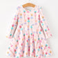 Fall Colorful Ballet Character Girls Long Sleeve Twirl Dress