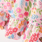 Fall Butterfly Floral Print Girls Ruffle Hem Twirl Dress