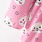 Fall Cat Print Girls Ruffle Hem Twirl Dress