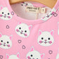 Fall Cat Print Girls Ruffle Hem Twirl Dress