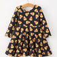 Halloween Candy Corn Girls Long Sleeve Twirl Dress