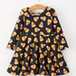 Halloween Candy Corn Girls Long Sleeve Twirl Dress