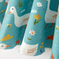 Fall Goose Print Girls Long Sleeve Twirl Dress