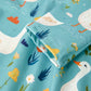 Fall Goose Print Girls Long Sleeve Twirl Dress