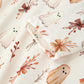 Halloween Ghost Floral Bow Girls Long Sleeve Twirl Dress