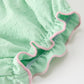 Christmas Mint Green Smocked Santa Baby Girl Bloomer Set