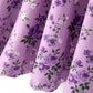 Fall Lavender Floral Print Girls Long Sleeve Twirl Dress
