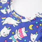 Fall Ghost Cat Print Girls Long Sleeve Twirl Dress