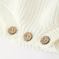 Winter Christmas Tree Girls Knit Romper Bow Long Sleeve