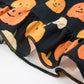 Halloween Pumpkin Print Square Neck Girls Dress