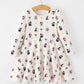 Halloween Vintage Cameo Print Girls Twirl Dress