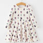 Halloween Vintage Cameo Print Girls Twirl Dress