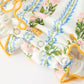 Fall Smocked Floral & Stripe Baby Girl Romper with Scallop Collar