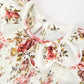 Fall Garden Baby Romper Smocked Petal Collar Bow