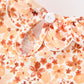 Fall Rust Floral Baby Girls Dress Smocked Petal Collar