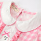 Halloween Ghost Embroidered Girls Dress Peter Pan Collar Bow