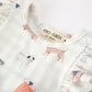 Fall Plaid Dog Print Girls Long Sleeve Romper