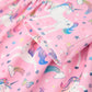Pink Unicorn Girls Pocket Dress Rainbow Star Print