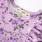 Fall Lavender Floral Print Girls Long Sleeve Romper