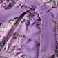 Fall Lavender Floral Print Girls Long Sleeve Romper