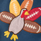 Thanksgiving Turkey Applique Baby Waffle Romper Sleeveless