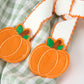Fall Plaid Baby Girl Romper Pumpkin Bow Peter Pan Collar