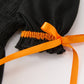 Girls Halloween Dog Pumpkin Applique Dress Puff Sleeve